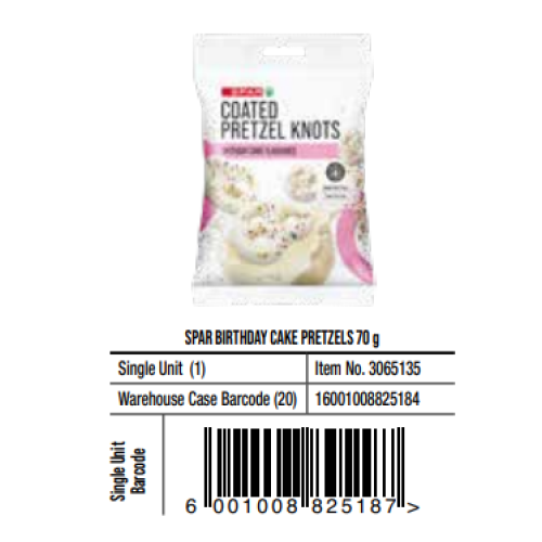 SPAR PRETZ BIRTHDAY CAKE 70Gx20 (RF)